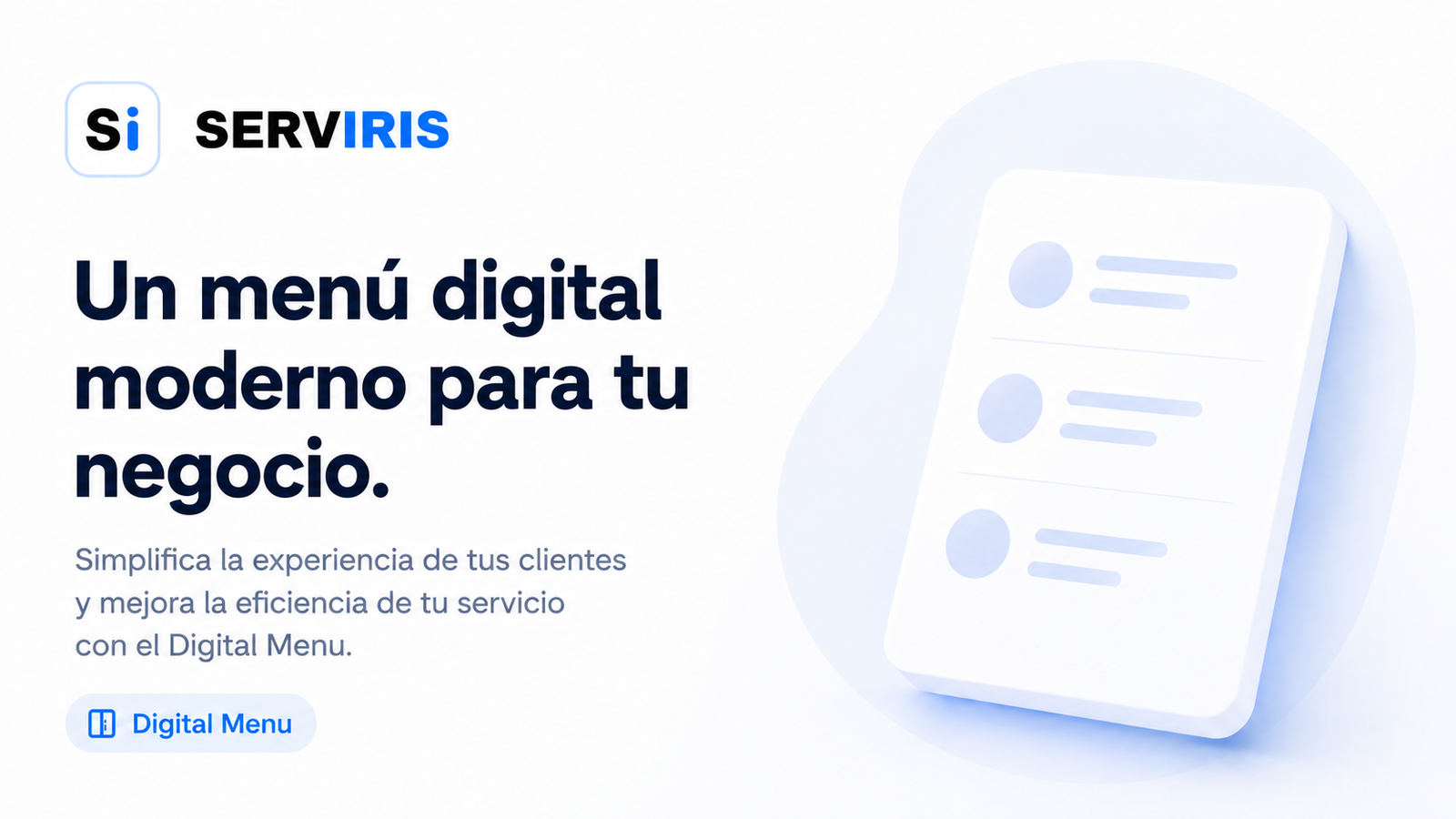 Imagen de blog SERVIRIS en español para menú QR, menú digital y SEO para restaurantes